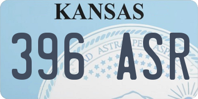 KS license plate 396ASR