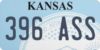 KS license plate 396ASS