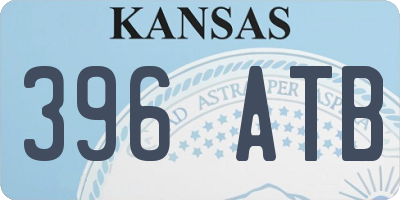 KS license plate 396ATB