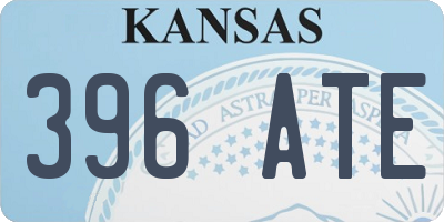 KS license plate 396ATE
