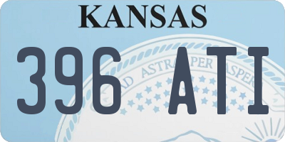 KS license plate 396ATI