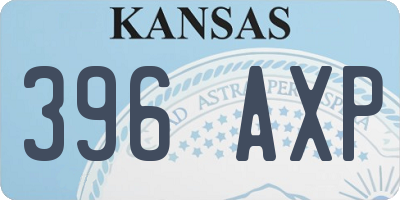 KS license plate 396AXP