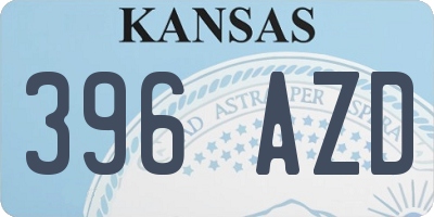 KS license plate 396AZD