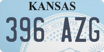 KS license plate 396AZG