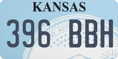 KS license plate 396BBH