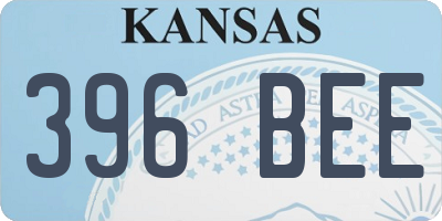KS license plate 396BEE