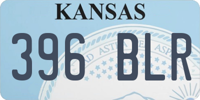 KS license plate 396BLR
