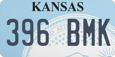 KS license plate 396BMK