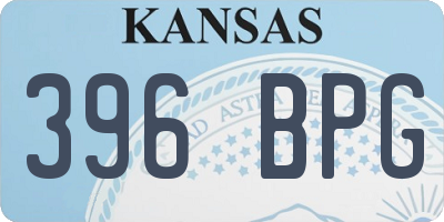 KS license plate 396BPG