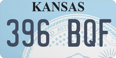 KS license plate 396BQF