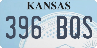 KS license plate 396BQS