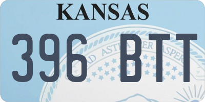 KS license plate 396BTT