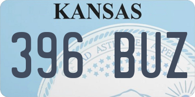 KS license plate 396BUZ