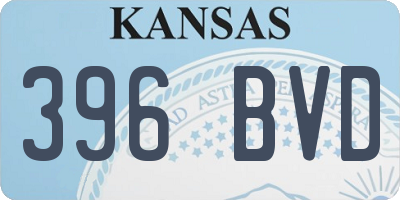 KS license plate 396BVD