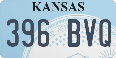 KS license plate 396BVQ