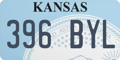 KS license plate 396BYL