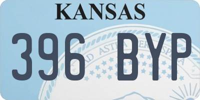 KS license plate 396BYP