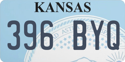 KS license plate 396BYQ