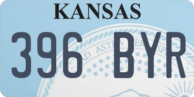 KS license plate 396BYR