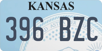 KS license plate 396BZC