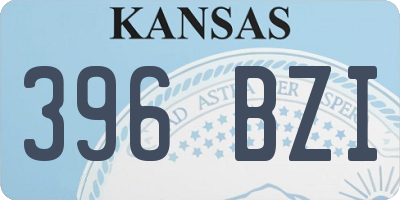 KS license plate 396BZI