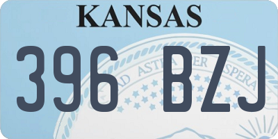 KS license plate 396BZJ