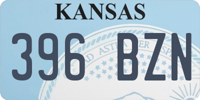 KS license plate 396BZN