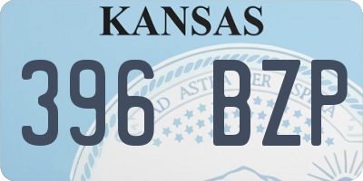 KS license plate 396BZP