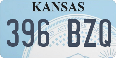 KS license plate 396BZQ