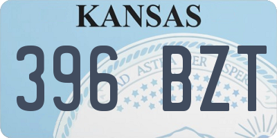 KS license plate 396BZT
