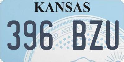 KS license plate 396BZU