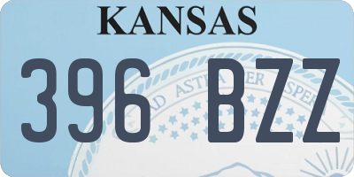 KS license plate 396BZZ