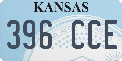 KS license plate 396CCE