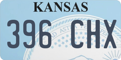 KS license plate 396CHX