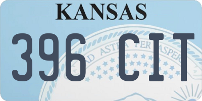 KS license plate 396CIT