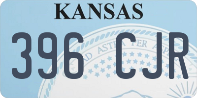 KS license plate 396CJR
