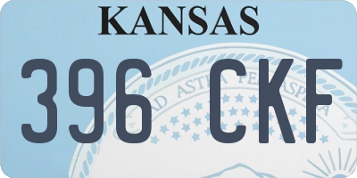 KS license plate 396CKF