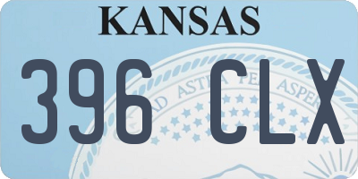 KS license plate 396CLX