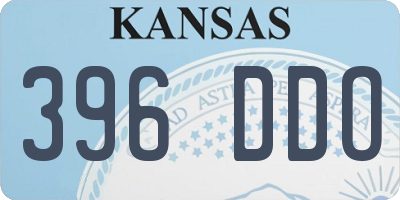 KS license plate 396DDO