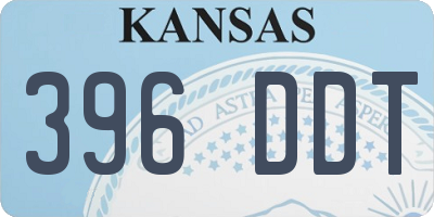 KS license plate 396DDT