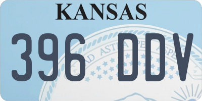 KS license plate 396DDV
