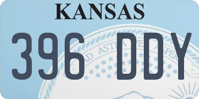KS license plate 396DDY