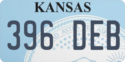 KS license plate 396DEB