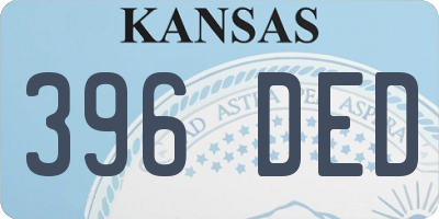 KS license plate 396DED