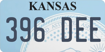 KS license plate 396DEE