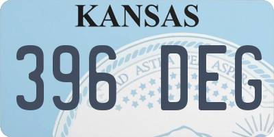 KS license plate 396DEG