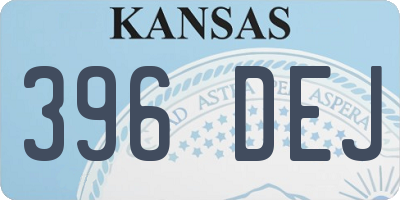 KS license plate 396DEJ