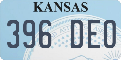 KS license plate 396DEO