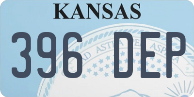 KS license plate 396DEP