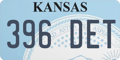 KS license plate 396DET